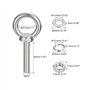 1 Ensemble M10x50mm Œil Boulon avec Écrou Rondelle 304 Inox Acier Épaulement Levage Anneau Œil B