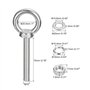 4 Ensembles M10x70mm Œil Boulon avec Écrou Rondelle 304 Inox Acier Épaulement Levage Anneau Œil