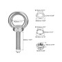 1 Ensemble M12x50mm Œil Boulon avec Écrou Rondelle 304 Inox Acier Épaulement Levage Anneau Œil B