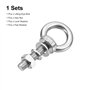 sourcing map Levage Œil Boulon, 1 Ensemble M12x50mm Œil Boulon avec Écrou Rondelle 304 Inox Acier Épaulement Levage Anneau Œil B
