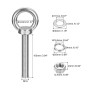1 Ensemble M16x100mm Œil Boulon avec Écrou Rondelle 304 Inox Acier Épaulement Levage Anneau Œil