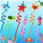 Miiepls Paille Plastique, 8 Pièce Paille Reutilisables Pailles Mignonnes à Thème pour la Décoration des Fêtes, Fournitures pour 