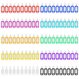 100 Pièces Porte-Clés en Plastique Coloré