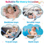 Anneau Dentition Bebe, 2 Pièces Telecommande Jouet Dentition Bébé, Jouets Sensoriels de Qualité Alimentaire, Poussées Dentaires 