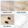Kasanni 8 PièCes Separateur Etagere 30 X 20 Cm Transparent SéParateurs D'éTagèRes en Acrylique Convient Aux Chambres à Coucher, 