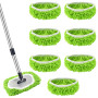 8 PièCes Tampon De Rechange Mop Pads en Microfibres Vadrouille Microfibre Tampon Vadrouille Lavables Chiffons Lingettes Reutilis