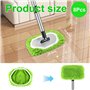 8 PièCes Tampon De Rechange Mop Pads en Microfibres Vadrouille Microfibre Tampon Vadrouille Lavables Chiffons Lingettes Reutilis