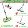 8 PièCes Tampon De Rechange Mop Pads en Microfibres Vadrouille Microfibre Tampon Vadrouille Lavables Chiffons Lingettes Reutilis