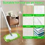 8 PièCes Tampon De Rechange Mop Pads en Microfibres Vadrouille Microfibre Tampon Vadrouille Lavables Chiffons Lingettes Reutilis
