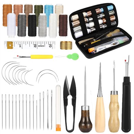 Kasanni Kit de Couture du Cuir Polyvalent 48 Pièces - Comprend Aiguilles