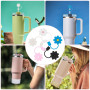 Couvercles de Paille Pour Tasse Stanley Lot de 7,5 pcs Portable Bouchon Anti-Poussière En Paille 2 manchon en silicone pour gobe