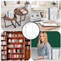 Serre-Livres en Acrylique, 6 Pièces Serre Livre Transparent avec 24 Tapis Antidérapant, Bloc Livre pour Étagère pour Bureau Libr