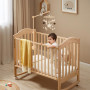 support mobile bébé réglable en hauteur en bois