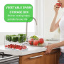 ROYOUZI 10Pcs Rangement Frigo, Lot De 10 Organisateur Frigo Transparent, Boite Organisation avec Poignée & Couvercle, Boîte de B