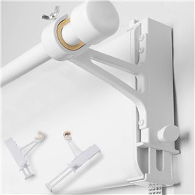 WeloWelo Support Tringle à Rideau Sans Perçage – Support Réglable et Antidérapant pour Coffres de Volet Roulant – Installation F