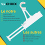 WeloWelo Support Tringle à Rideau Sans Perçage – Support Réglable et Antidérapant pour Coffres de Volet Roulant – Installation F
