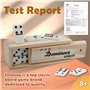 Smilejoy Jeu de dominos pour adultes, jeu de domino pour jeux de société classiques, jeu de 6 dominos 28 pièces avec étui en boi