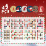 JAMSSOW 12 pièces Noël Calendrier de l'Avent Autocollants - 12 x 24 Autocollants Noël Nombre Calendrier - Chiffre Calendrier de 