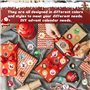 JAMSSOW 12 pièces Noël Calendrier de l'Avent Autocollants - 12 x 24 Autocollants Noël Nombre Calendrier - Chiffre Calendrier de 
