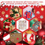 JAMSSOW 12 pièces Noël Calendrier de l'Avent Autocollants - 12 x 24 Autocollants Noël Nombre Calendrier - Chiffre Calendrier de 
