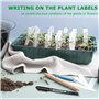 Gekamoyue Set de 100 Étiquettes pour Plantes, 10x2cm Étiquette de Jardin en Plastique avec 1 Stylo, Intempéries et Réutilisables
