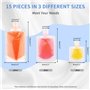 15 Pièces Contenant de Voyage 30ml/50ml/100ml