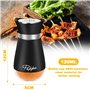 Saliere et poivriere de table set, 2 PCS salières et poivrières à fond en verre - Noir 120 ML Salieres et Poivrieres - Pour Cuis