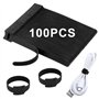 Lot de 100 Noir Attaches de Câble