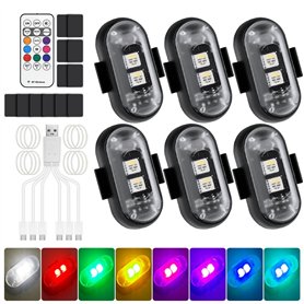 GIBOHOM 6 Pièces Lumières Stroboscopiques LED