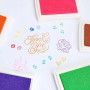 Strehknewen 16 Couleurs Tampons encreurs colorés, Encre pour Tampon, Non Toxiques et lavables, Encre de Tampon pour Enfants, pou
