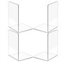 Strehknewen Lot de 4 Serre-Livres en Acrylique avec Autocollants antidérapants - Transparents - pour étagère