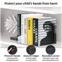 Strehknewen Lot de 4 Serre-Livres en Acrylique avec Autocollants antidérapants - Transparents - pour étagère, Bureau, Chambre à 