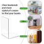 Strehknewen Lot de 4 Serre-Livres en Acrylique avec Autocollants antidérapants - Transparents - pour étagère, Bureau, Chambre à 