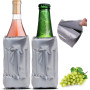 Wenrescry manchons de refroidissement pour bouteilles avec fermeture rapide pour la bière, le vin, le champagne, le gel de vin, 