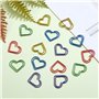 Wenrescry Lot de 100 trombones en forme de cœur, 6 couleurs, motif cœur, trombones décoratifs pour bureau, école et documents, a