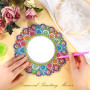 Strehknewen Miroir Diamond Painting 5D Fille – Kit Bricolage Mandala Créatif avec Strass – Activité DIY dès 6 Ans – Jeu Artistiq
