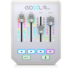 TC Helicon GoXLR MINI-WH Mélangeur de diffusion en ligne avec interface USB/audio et préampli Midas