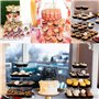 Milaloko Présentoir à cupcakes carré en acrylique à 4 étages - Présentoir à pâtisseries - Arbre à dessert - Pour mariage, fête d