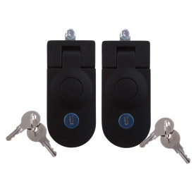 PETSOLA 2 Pièces Encastré Loquet de Porte Serrure à Compression Bouton Poussoir Loquet de Levier pour Bateau RV