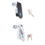 PETSOLA 2 Pièces Encastré Loquet de Porte Serrure à Compression Bouton Poussoir Loquet de Levier pour Bateau RV