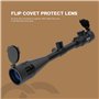 ESSSNB Airsoft Lunette De Visée 6-24x50 avec Télémètre AOEG 5 Luminosité Réglages pour 20mm/22mm Weaver/Picatinny Montage sur Ra
