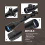 ESSSNB Airsoft Lunette De Visée 6-24x50 avec Télémètre AOEG 5 Luminosité Réglages pour 20mm/22mm Weaver/Picatinny Montage sur Ra