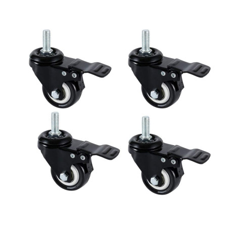 Onerbuy Paquet de 4 roulettes pivotantes robustes avec freins