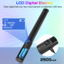 LUXCEO P400 RGB Lampe Vidéo à LED 2500-6500K Lumiere Photo LED écran OLED, luminosité 0 à 100% réglable,CRI 95+,2500mAh Batterie