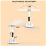 YNDD Lampe de Bureau Sans Fil à LED pour Enfant avec Heure Calendrier Température 2 Porte Stylo, 7W Double Tête Desk Lamp Dimmab
