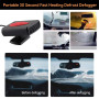 EUSIFA Chauffage de Voiture, 12V 150W 2 en 1 Portable Réchauffeur de Voiture Pare-Brise Désembuage Dégivreur avec pivotant à 360