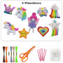 Select Zone de couture DIY pour enfants - Kit de bricolage en feutre avec fil à broder - Aiguilles en plastique - Ouate de rempl