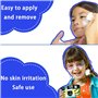 Lot de 21 pochoirs de maquillage pour le visage Kraeoke - Pochoirs de dessin de couleur - Tatouages temporaires pour enfants - P