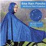 ADERTOS Imperméable à l'eau Cyclisme Capes, Poncho Pluie Vélo Poncho de Vélo Imperméable avec Capuche Vélo Électrique Imperméabl