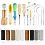 ADERTOS 25PCS Kit de Couture Cuir
